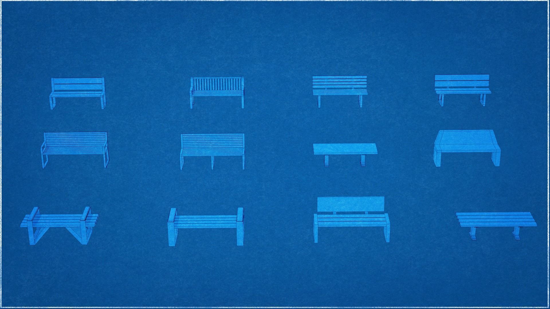 Pack 84 Low-Poly Furniture  Low-poly 3D model_19