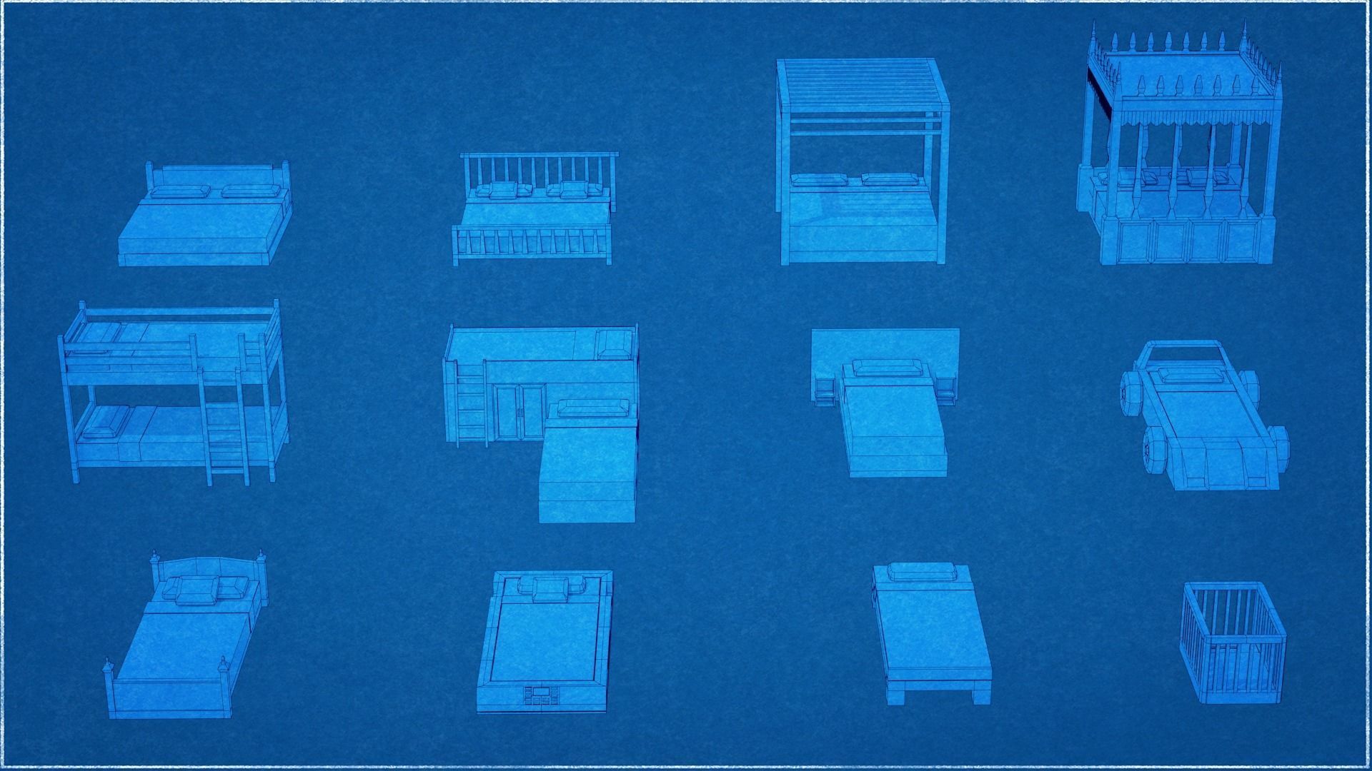 Pack 84 Low-Poly Furniture  Low-poly 3D model_15