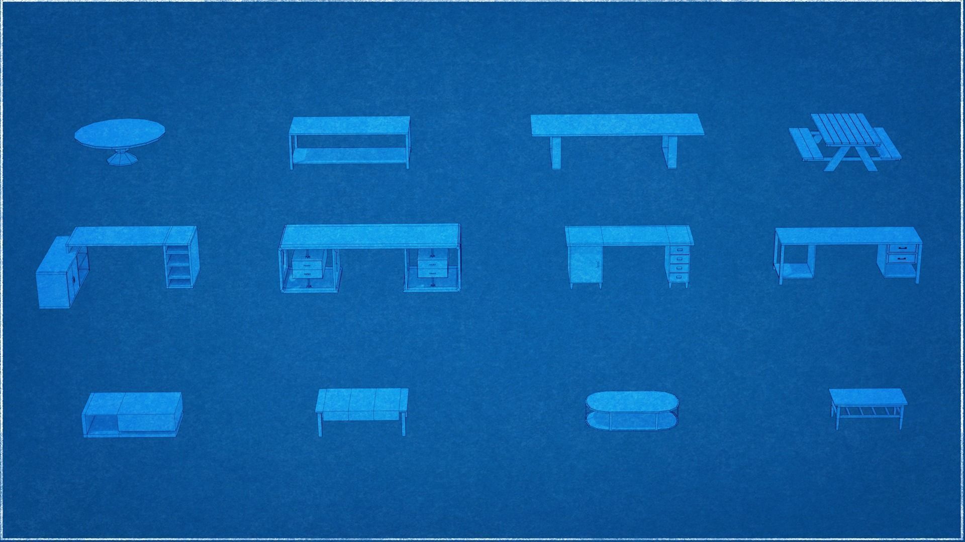 Pack 84 Low-Poly Furniture  Low-poly 3D model_18