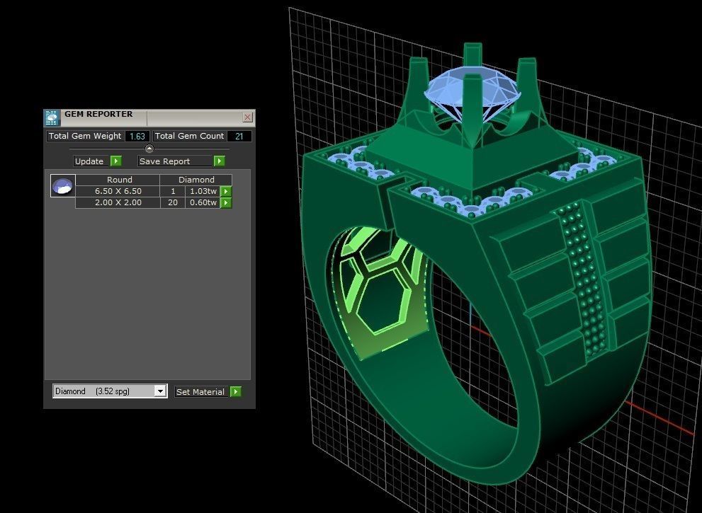 RING MEN DIAMOND 3D print model_3