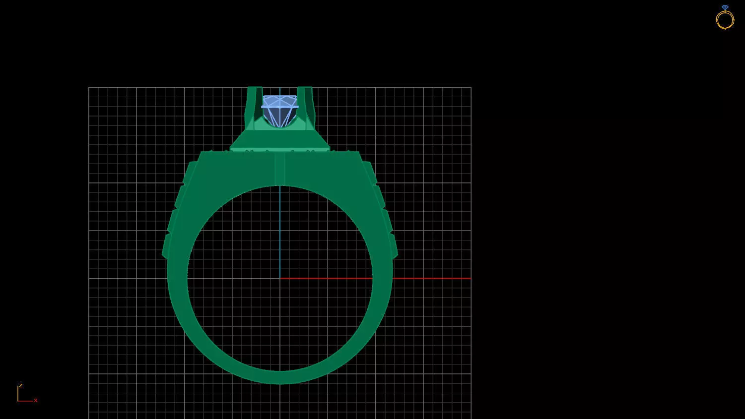 RING MEN DIAMOND 3D print model_0