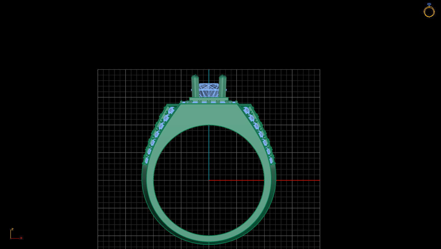 RING MEN DIAMOND 3D print model_2