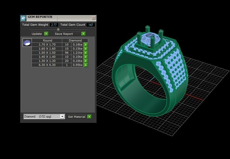 RING MEN DIAMOND 3D print model_3