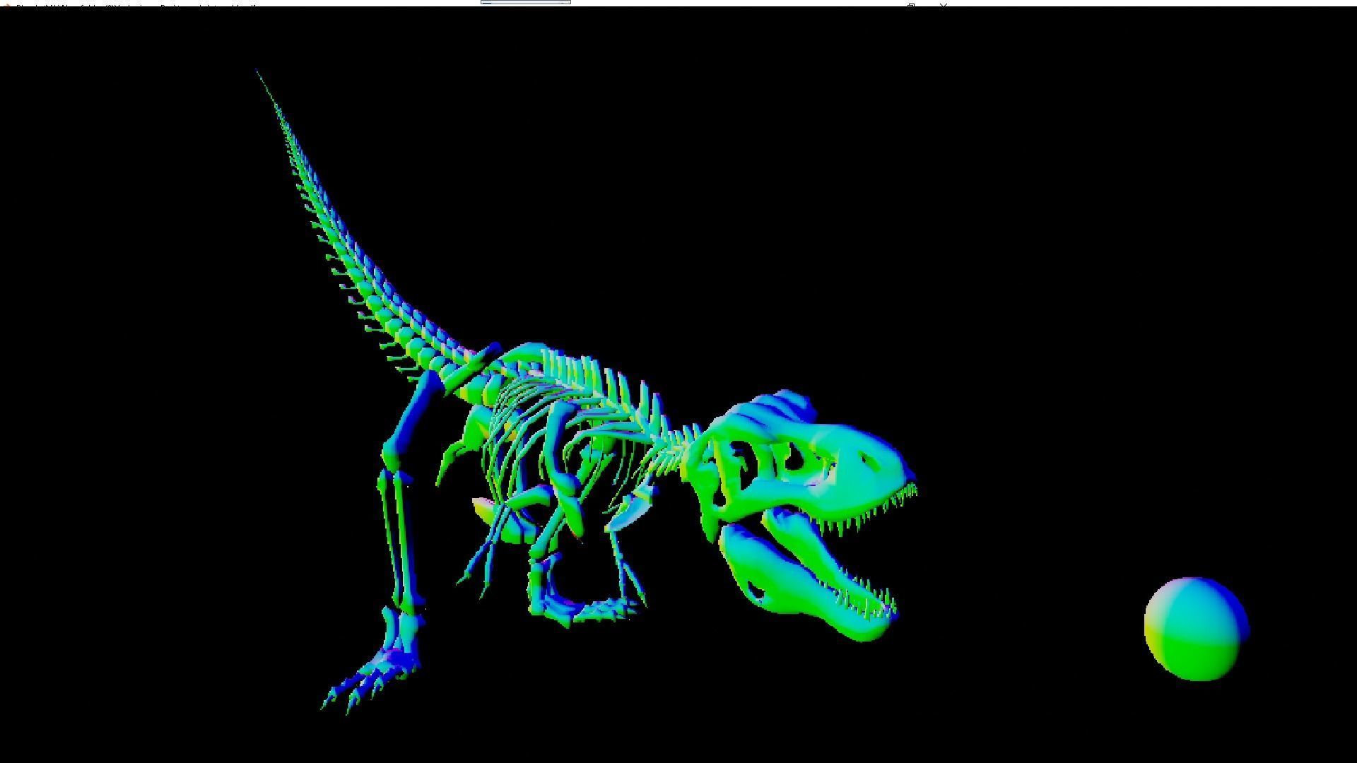 T-REX SKELETON Low-poly 3D model_16