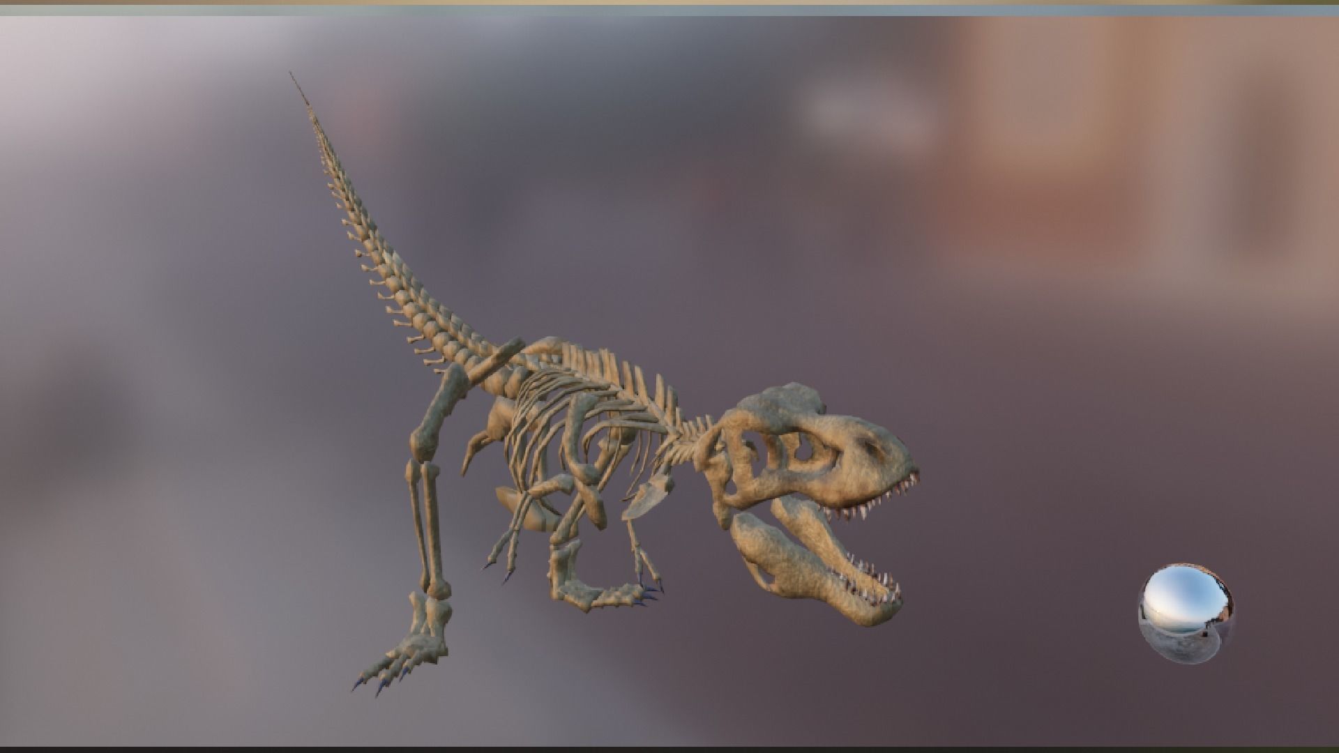 T-REX SKELETON Low-poly 3D model_6