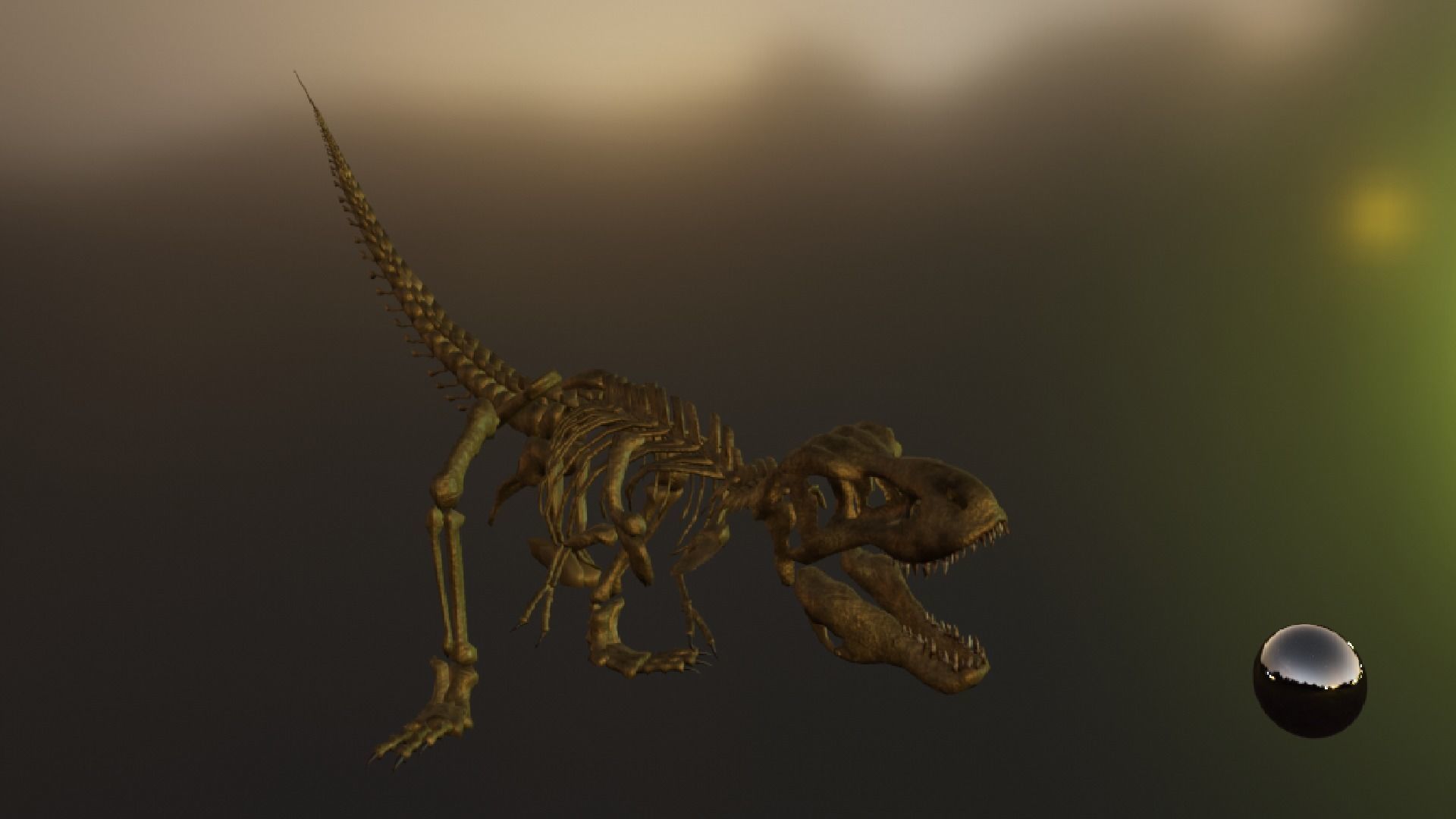 T-REX SKELETON Low-poly 3D model_10