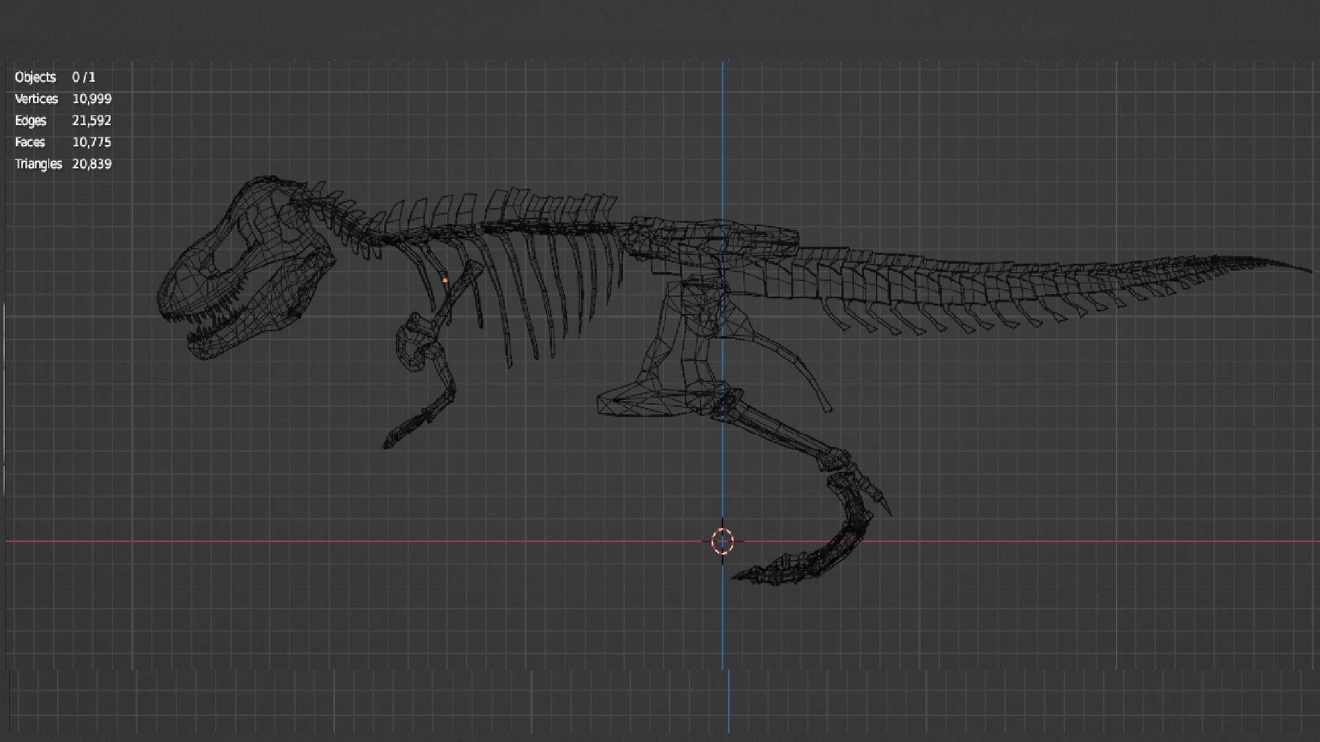 T-REX SKELETON Low-poly 3D model_30