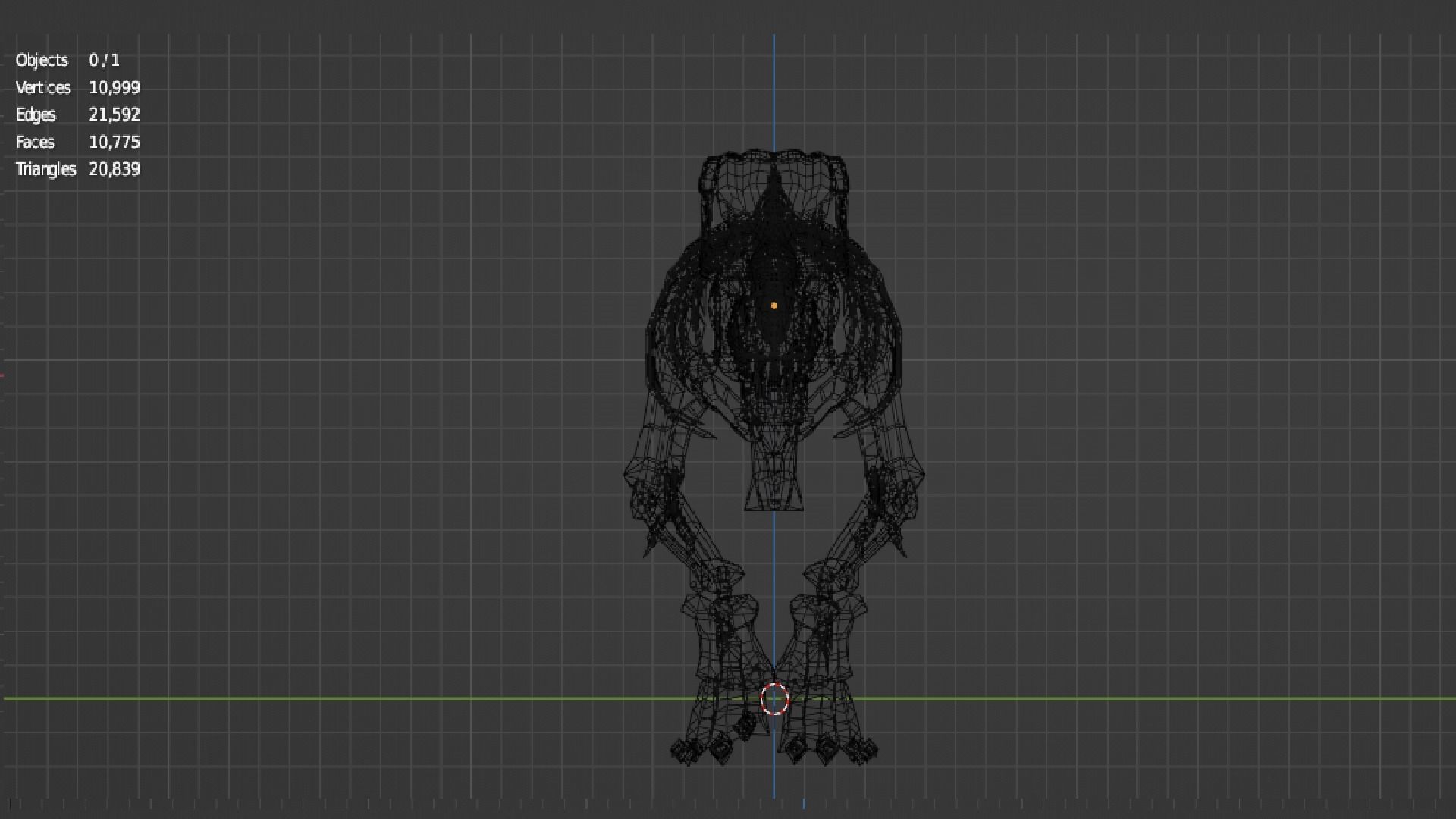 T-REX SKELETON Low-poly 3D model_29