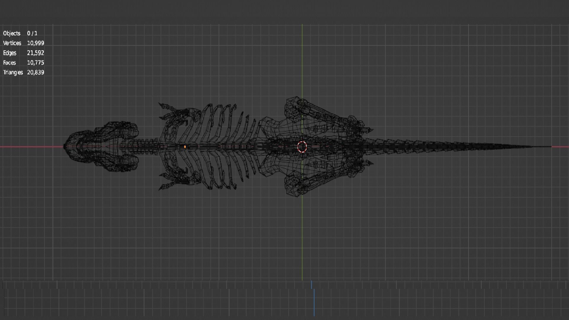 T-REX SKELETON Low-poly 3D model_31