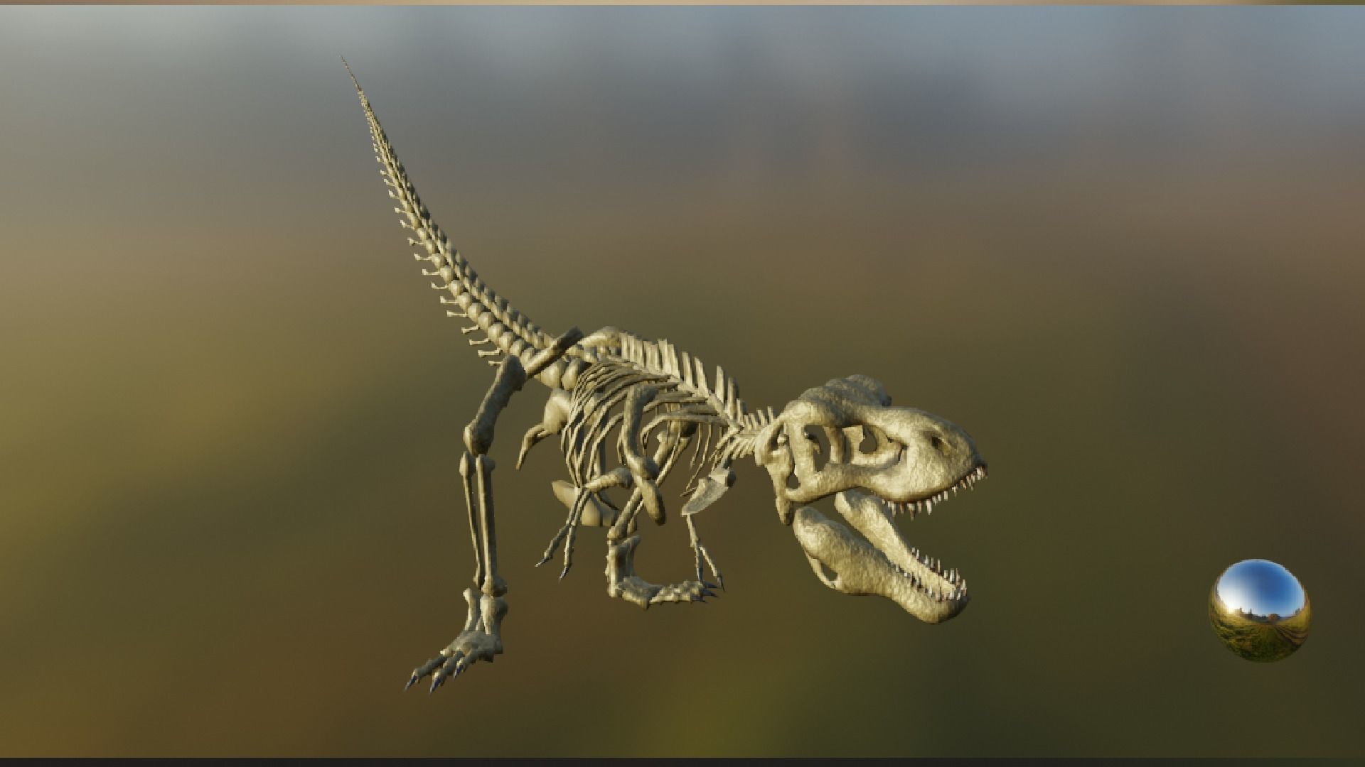 T-REX SKELETON Low-poly 3D model_9