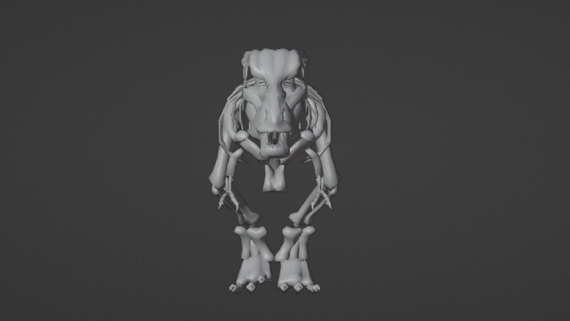 T-REX SKELETON Low-poly 3D model_27