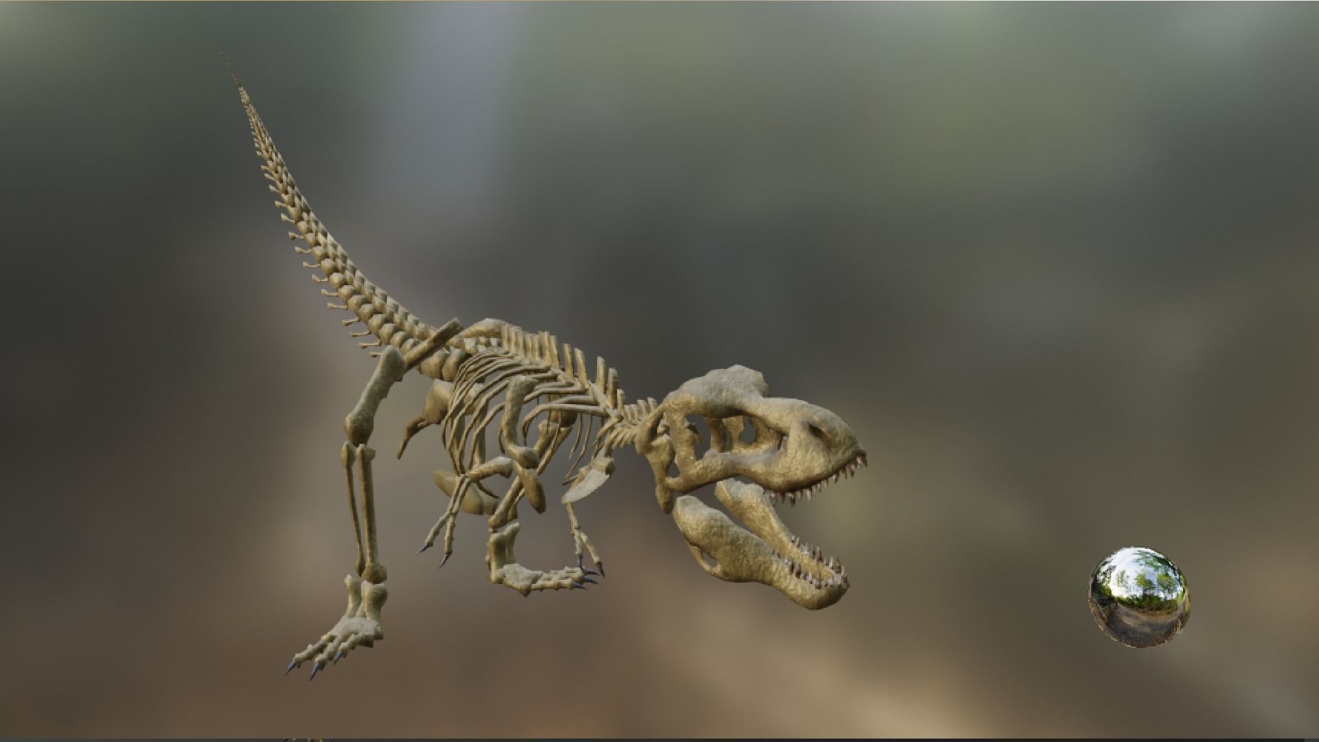 T-REX SKELETON Low-poly 3D model_8