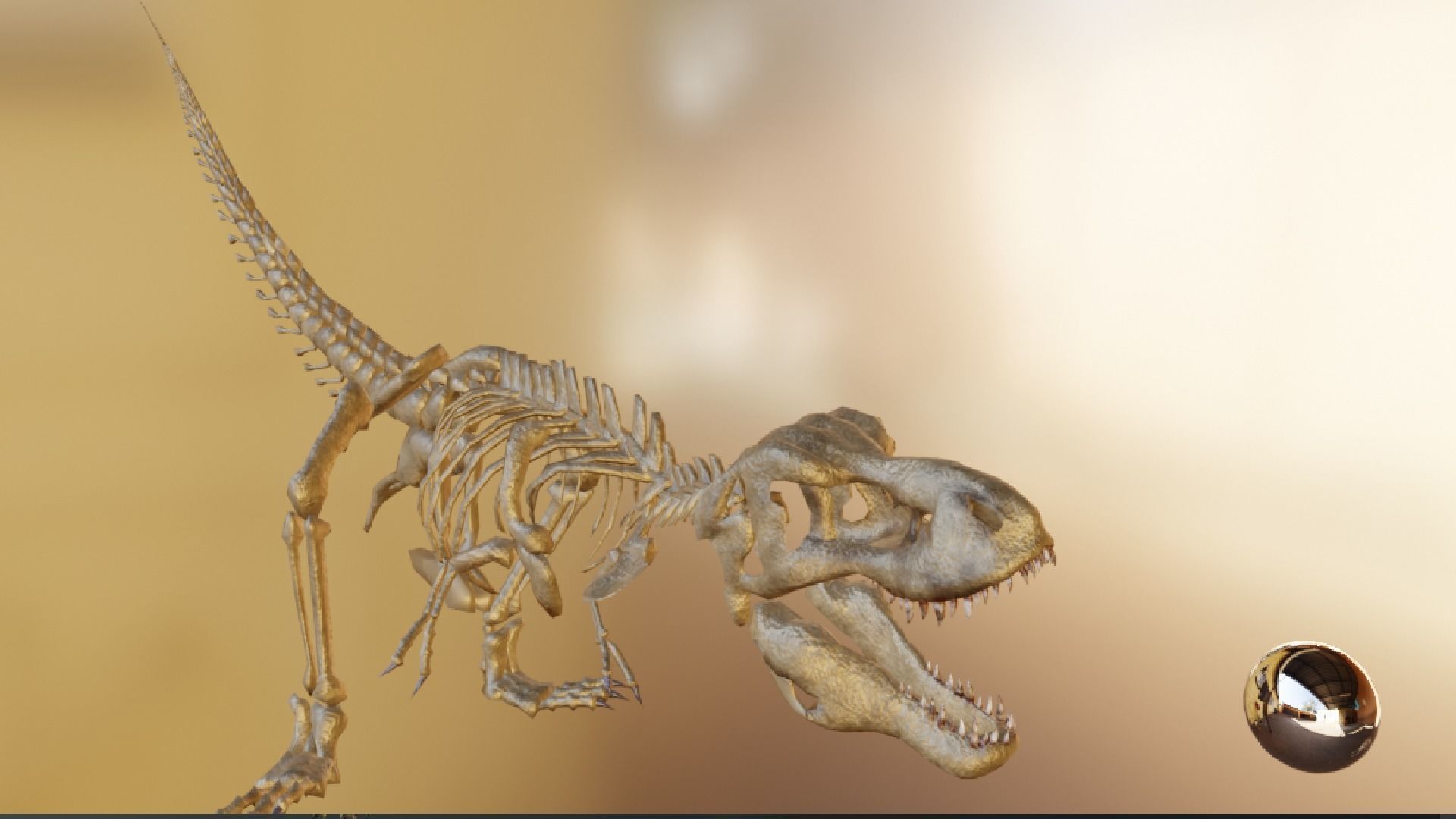T-REX SKELETON Low-poly 3D model_11
