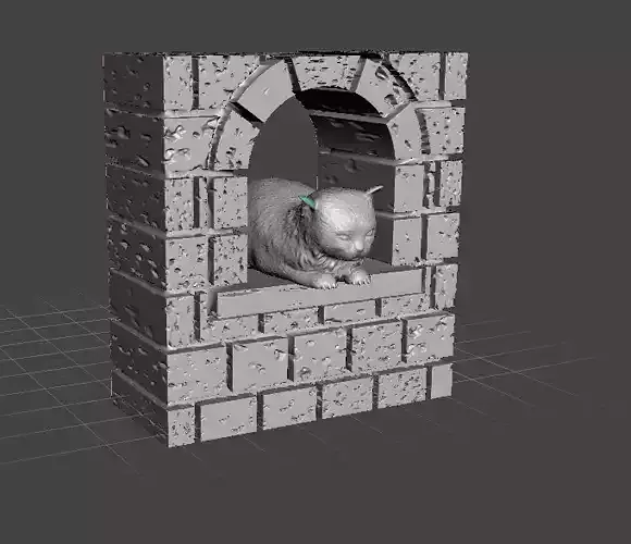 Alvina the cat from the Dark Souls game Forest Hunters covenant 3D print model