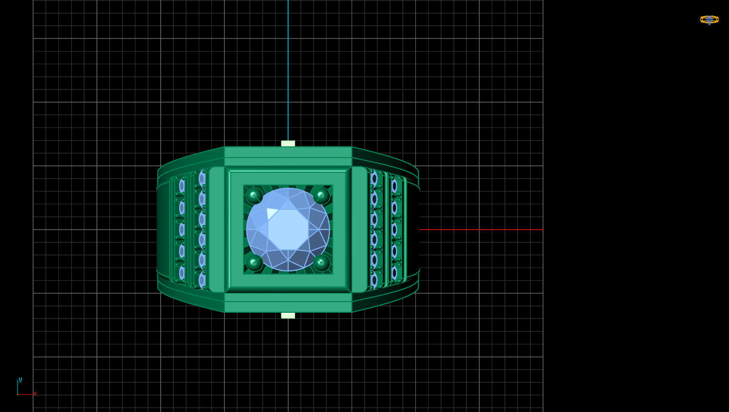 RING MEN DIAMOND 3D print model_2