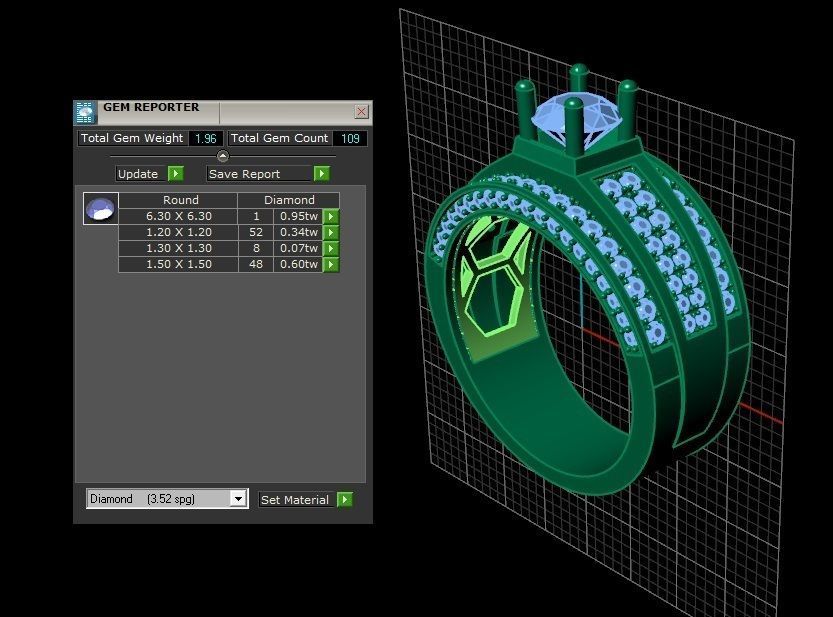 RING MEN DIAMOND 3D print model_3