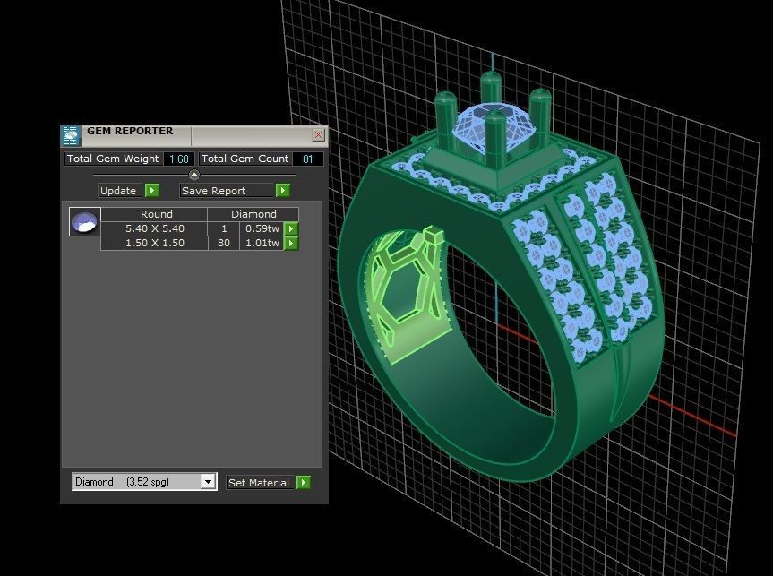 RING MEN DIAMOND 3D print model_3