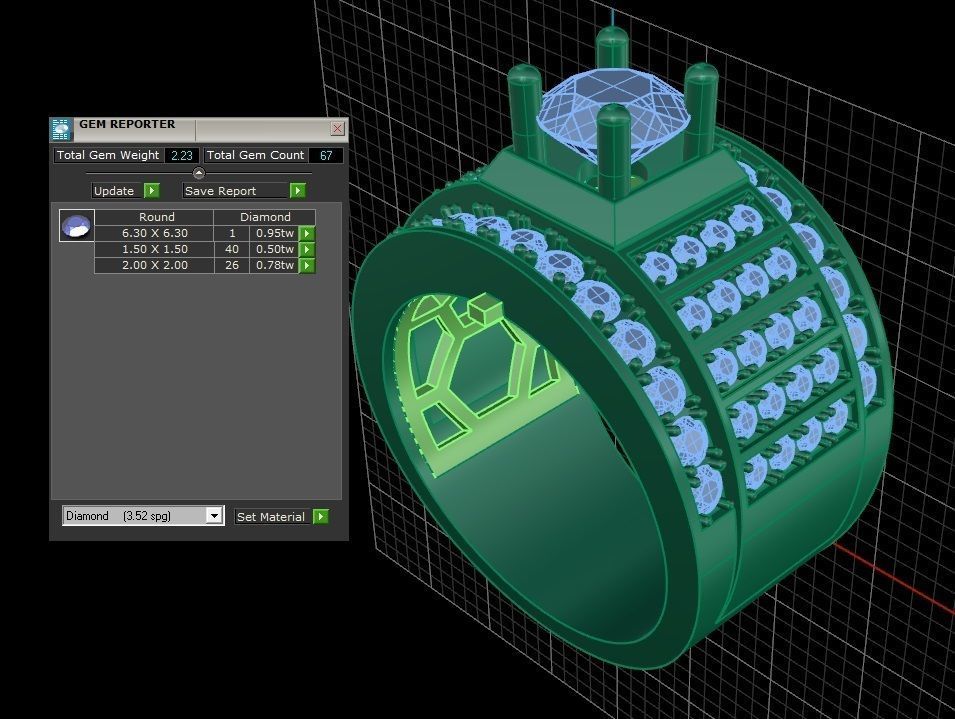 RING MEN DIAMOND 3D print model_3