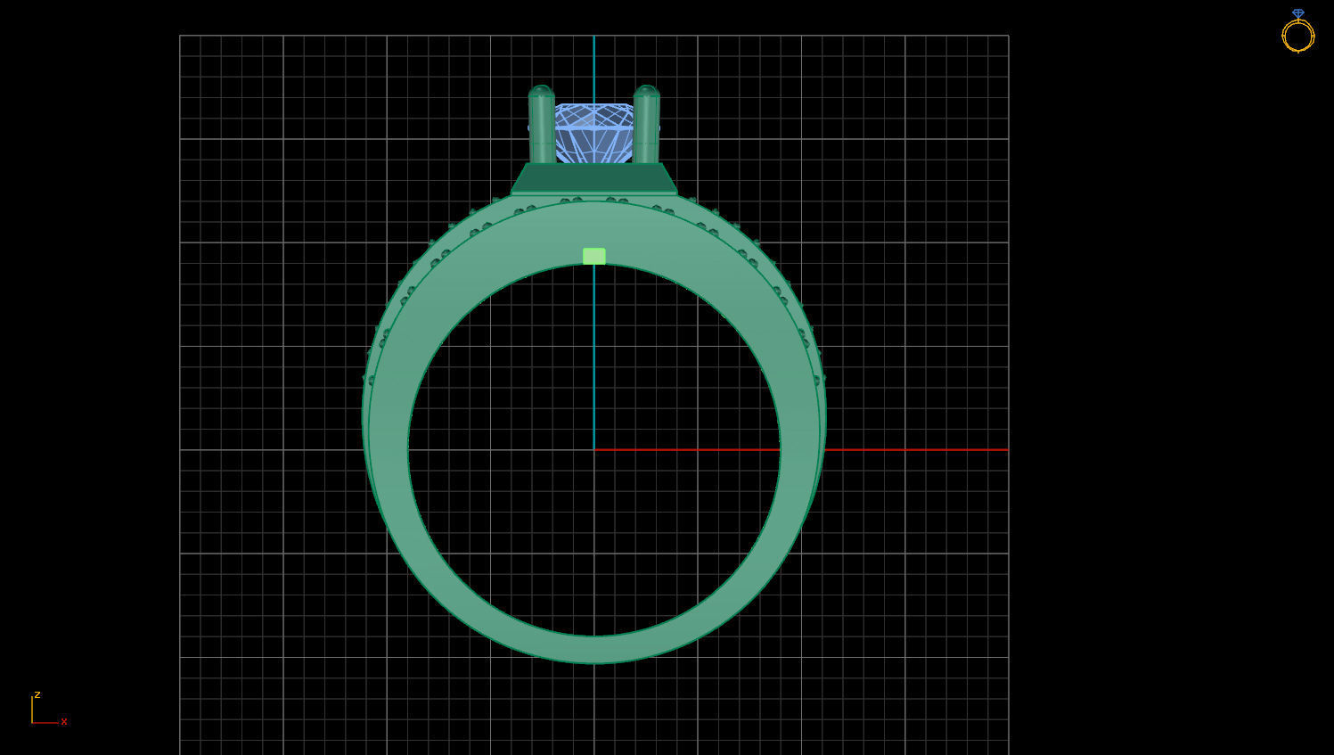 RING MEN DIAMOND 3D print model_1