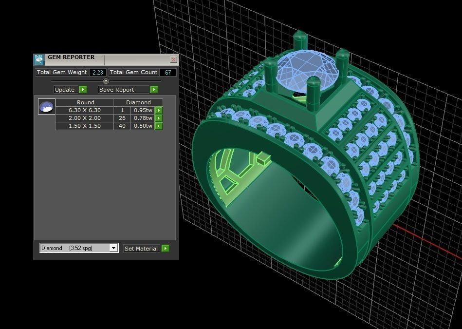 RING MEN DIAMOND 3D print model_3