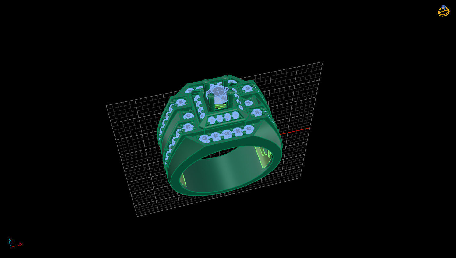 RING MEN DIAMOND 3D print model_2