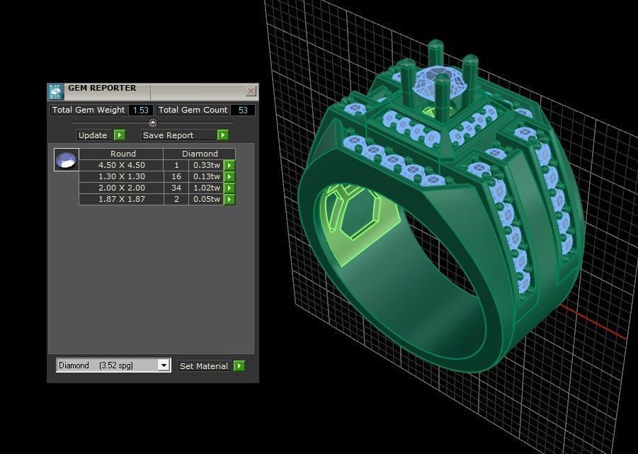 RING MEN DIAMOND 3D print model_3
