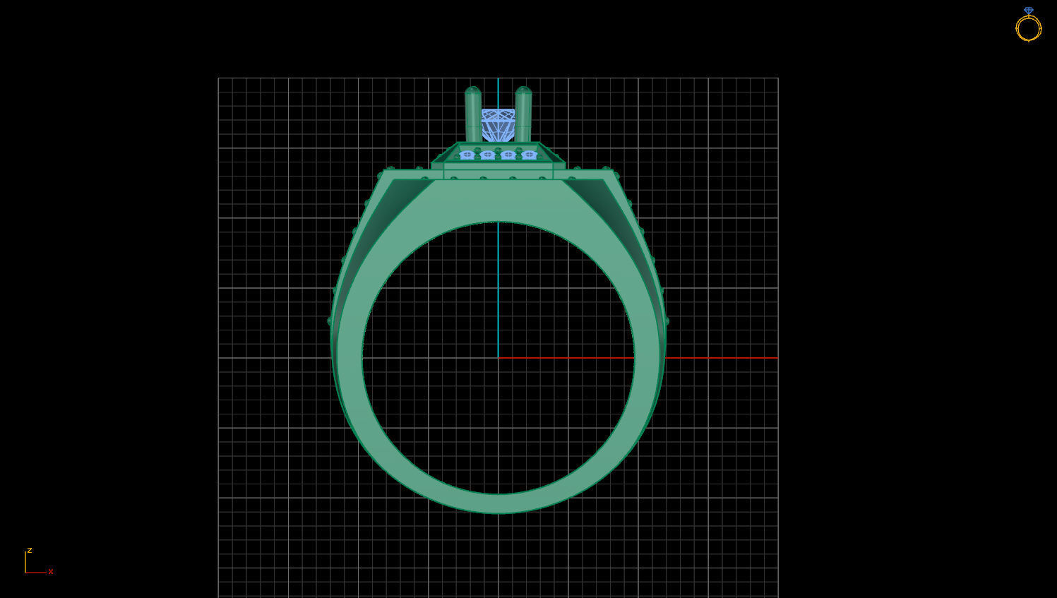 RING MEN DIAMOND 3D print model_1