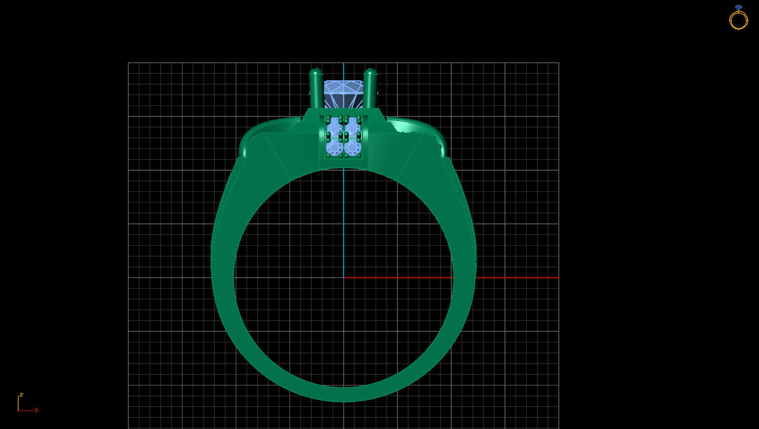 RING MEN DIAMOND 3D print model_1