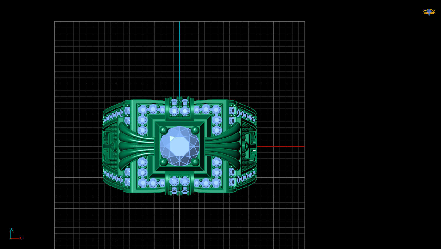 RING MEN DIAMOND 3D print model_2