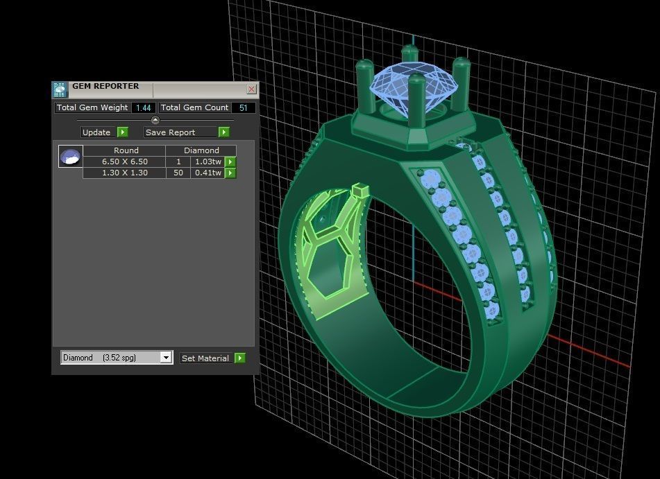 RING MEN DIAMOND 3D print model_3