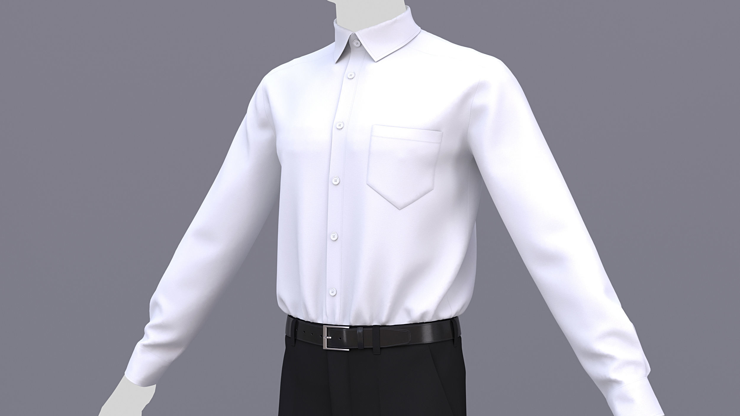 Japanese School Uniform for Male and Female 3D model_11