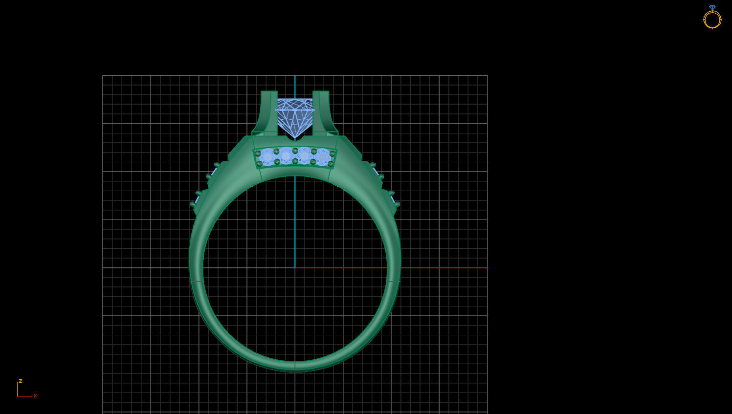 RING MEN DIAMOND 3D print model_1
