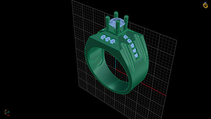 RING MEN DIAMOND Free 3D print model