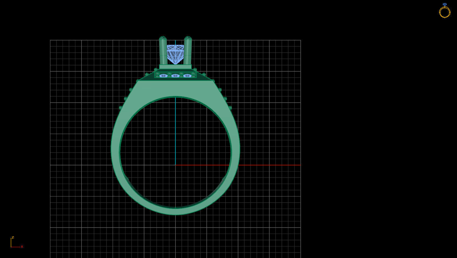 RING MEN DIAMOND Free 3D print model_1