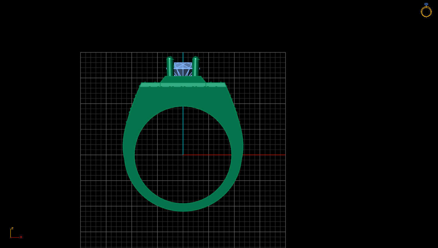 RING MEN DIAMOND 3D print model_1