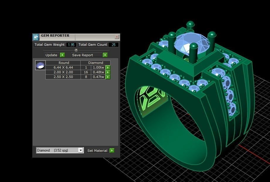 RING MEN DIAMOND 3D print model_3