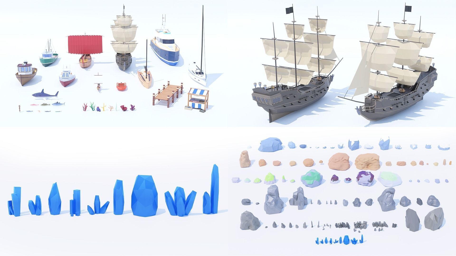 Collection Low-Poly Assets 3D model _1