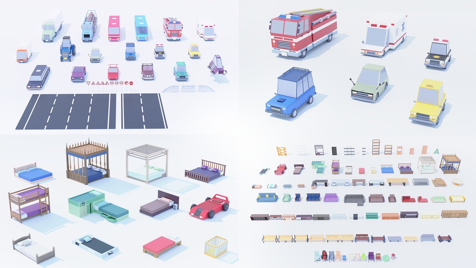 Collection Low-Poly Assets 3D model _2