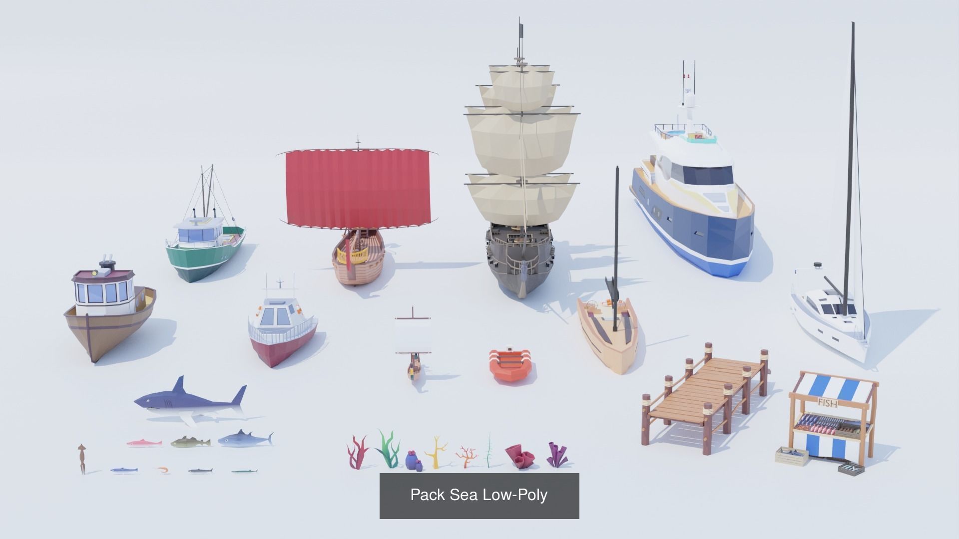 Collection Low-Poly Assets 3D model _4