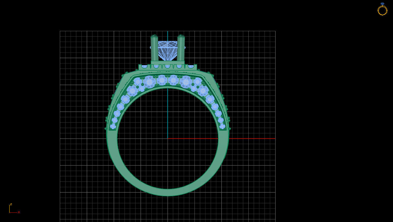 RING MEN DIAMOND 3D print model_1