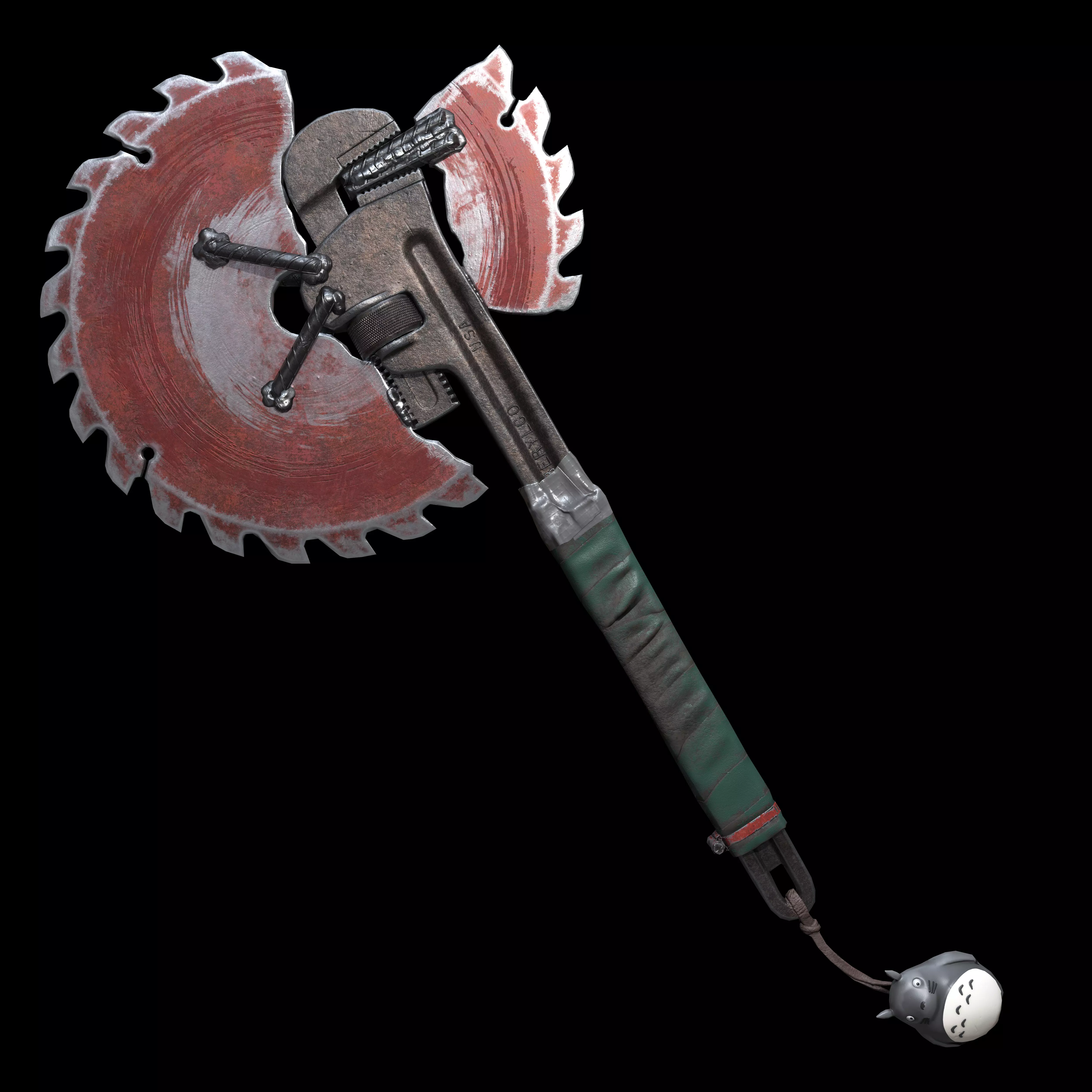 Lowpoly Makeshift Melee Weapon Realistic Pbr Low-poly 3D model_0