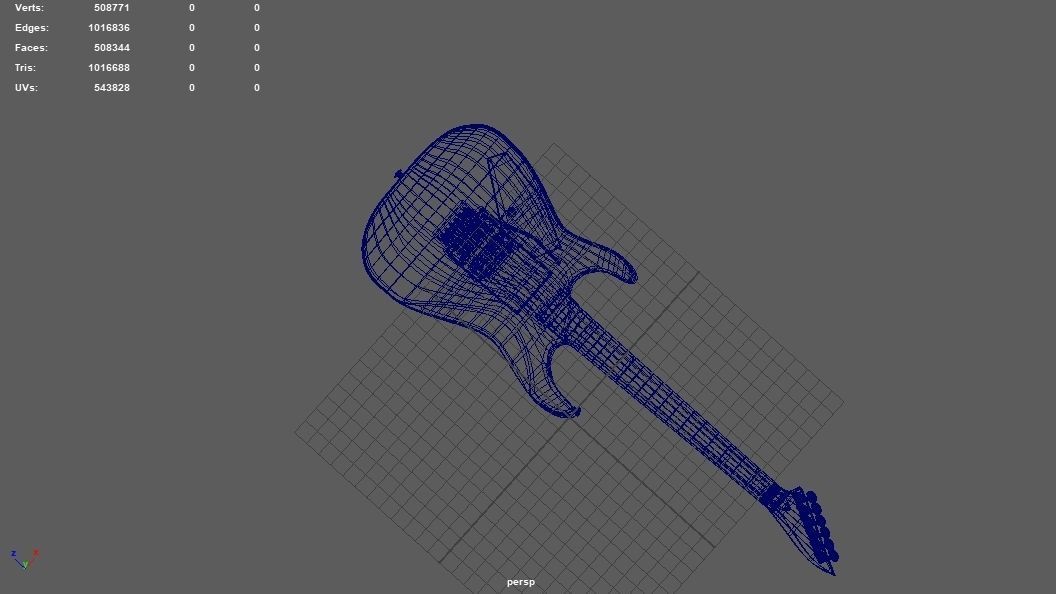  electric guitar 3D model_11