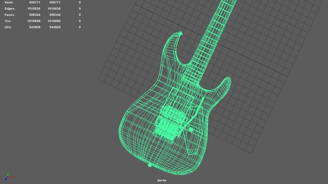  electric guitar 3D model_6