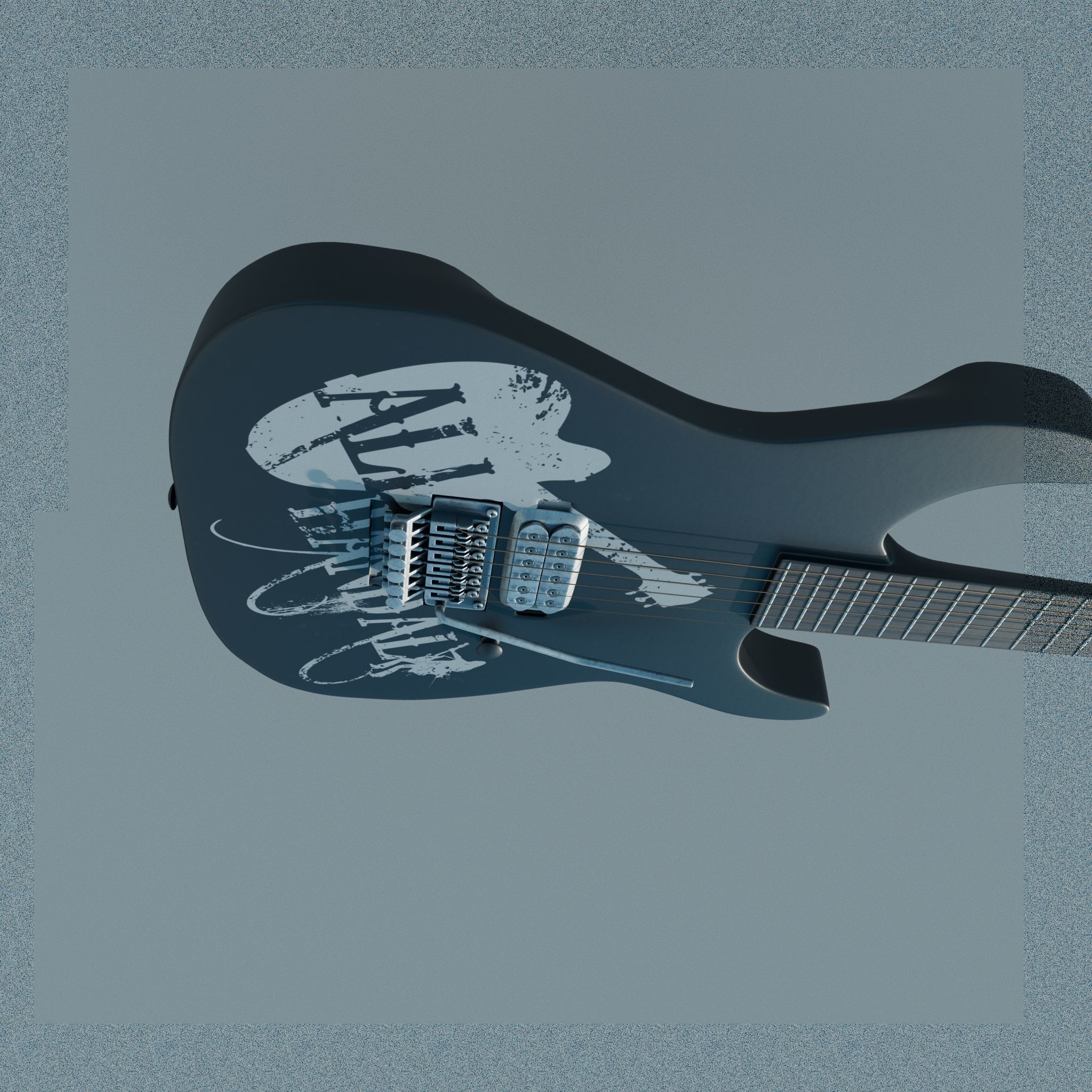  electric guitar 3D model_2