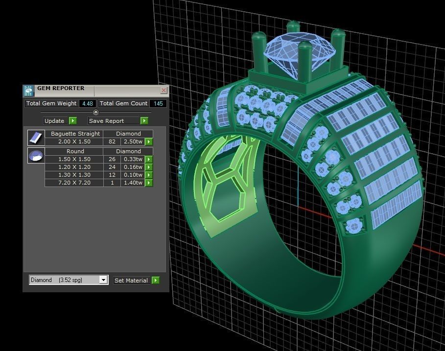 RING MEN DIAMOND 3D print model_3