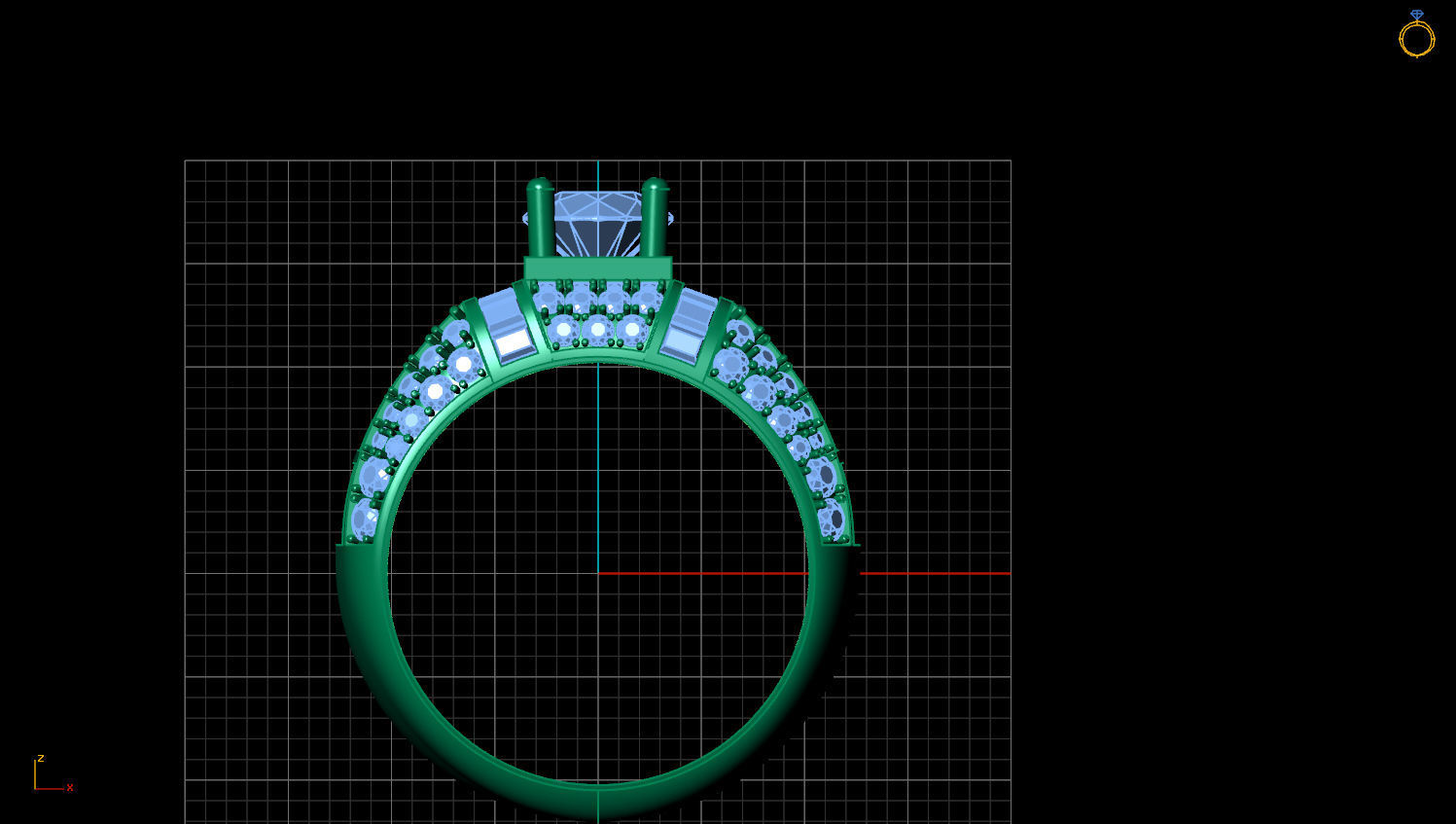 RING MEN DIAMOND 3D print model_1