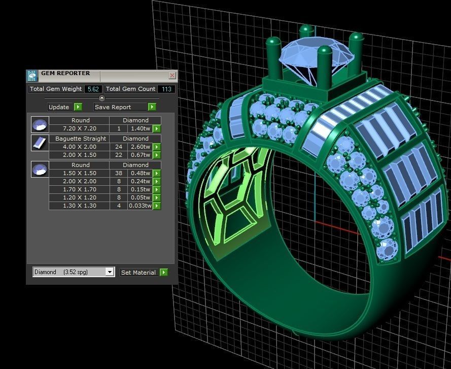 RING MEN DIAMOND 3D print model_3