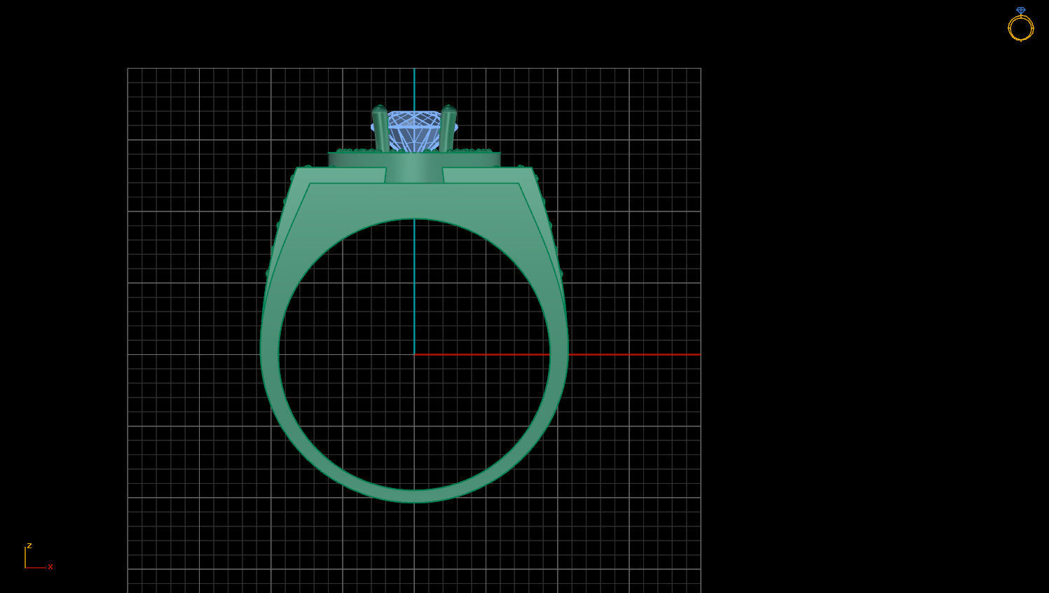 RING MEN DIAMOND Free 3D print model_1