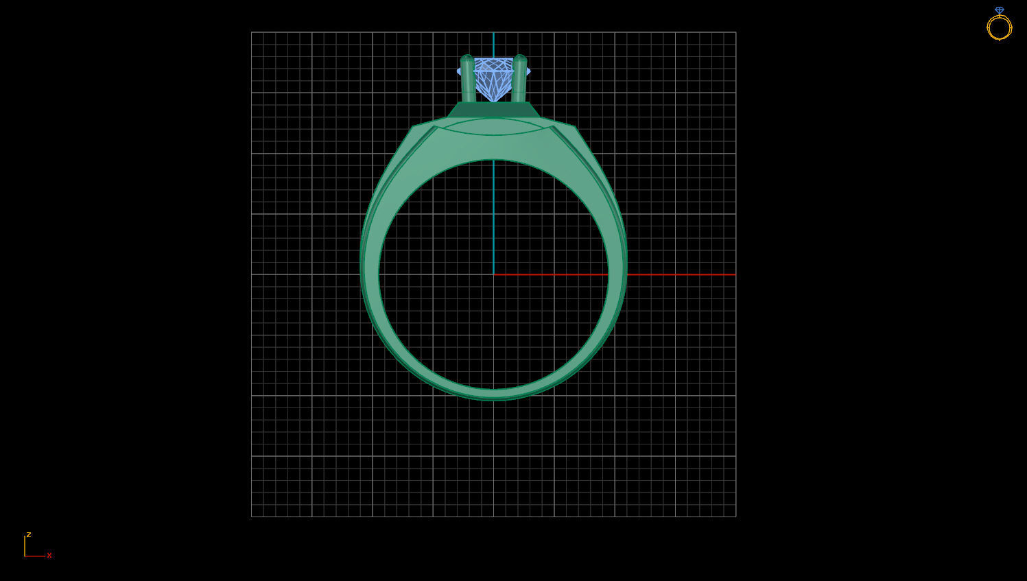 RING MEN DIAMOND Free 3D print model_1