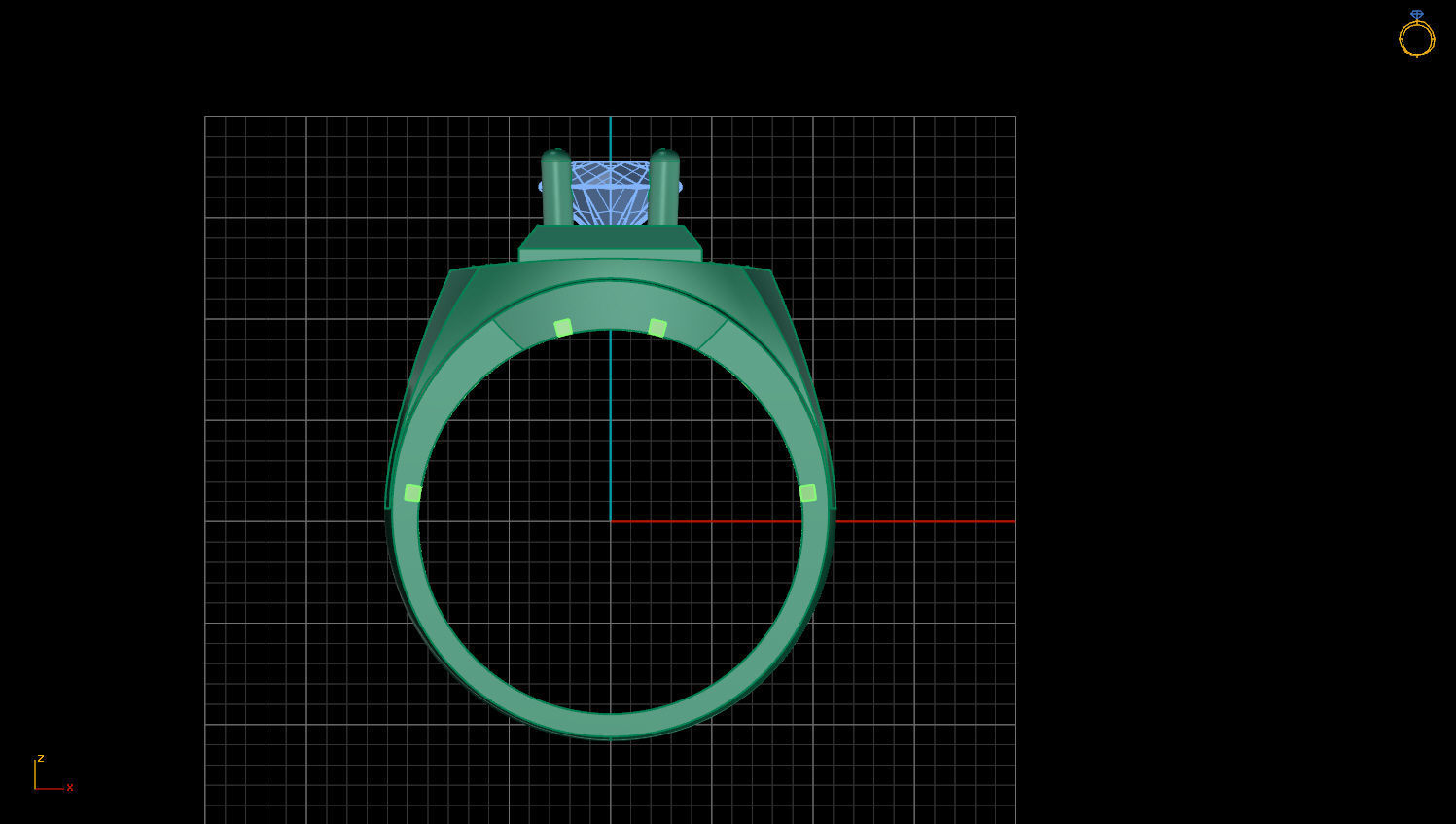 RING MEN DIAMOND 3D print model_1